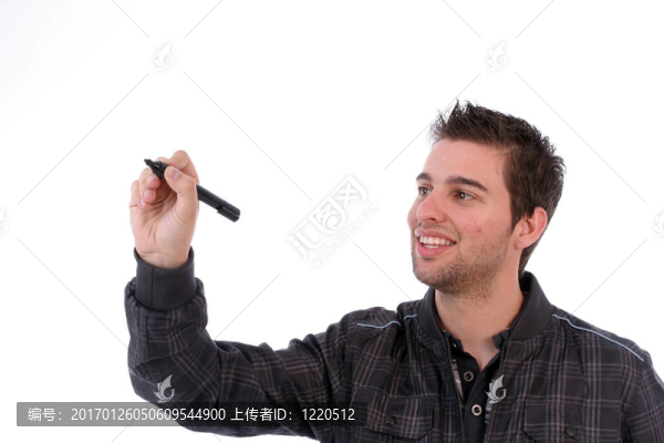 年輕商人；充滿(mǎn)思想