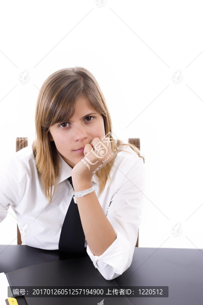 年輕的商人充滿思想