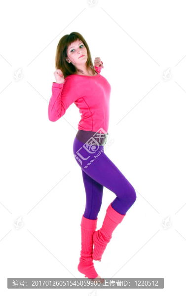 健身女孩超白