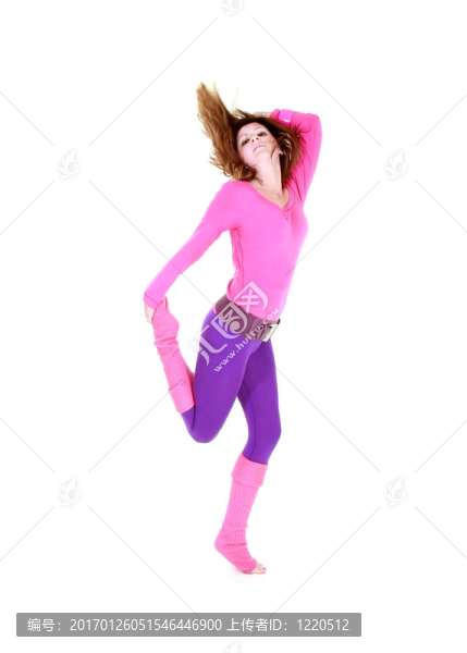 健身女孩超白