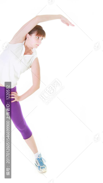 健身女孩超白