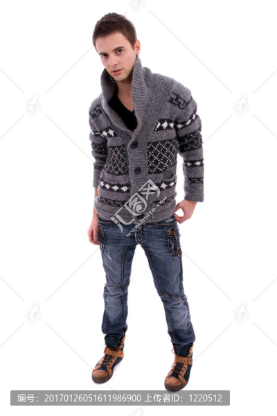 年輕休閑的男孩