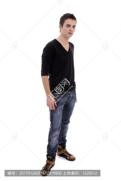 年輕休閑的男孩