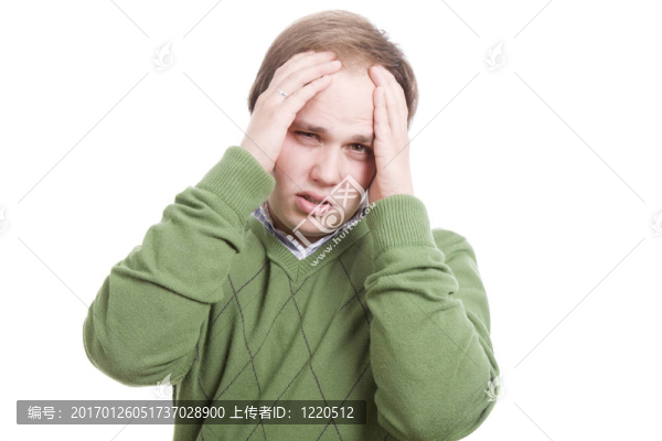 頭痛的年輕人