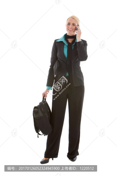 商業(yè)婦女在電話里