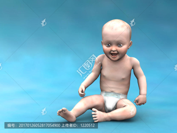 坐在嬰兒