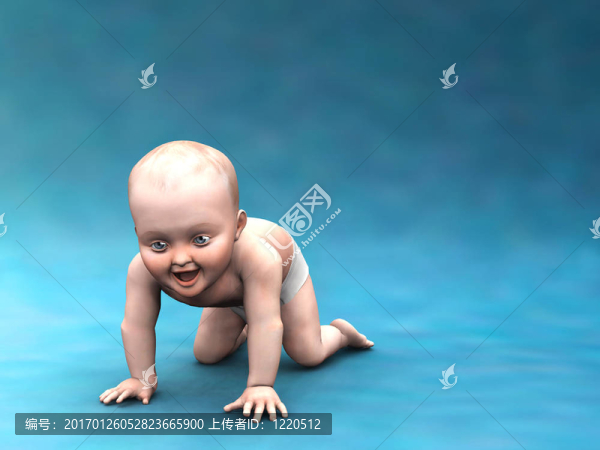爬行的嬰兒
