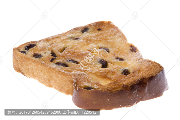 烤葡萄面包片分離