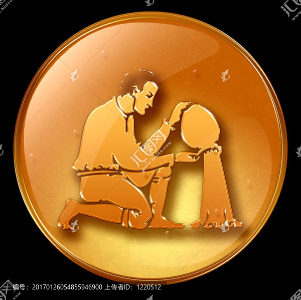水瓶座生肖按鈕圖標(biāo)