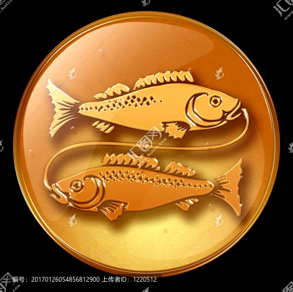 雙魚座生肖按鈕圖標