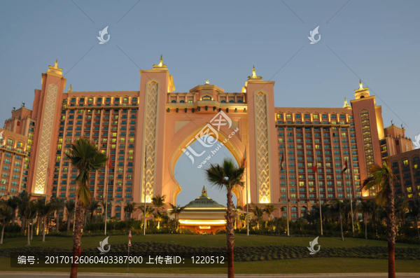 在迪拜的朱美拉棕櫚阿特蘭迪斯酒店；阿拉伯聯(lián)合酋長國