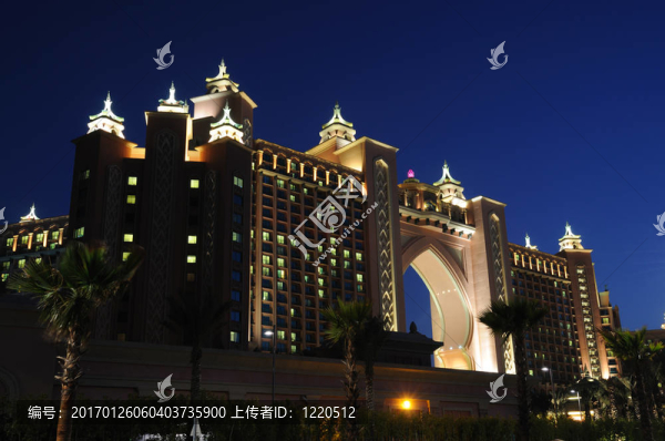 在迪拜的朱美拉棕櫚阿特蘭迪斯酒店；阿拉伯聯(lián)合酋長(zhǎng)國(guó)