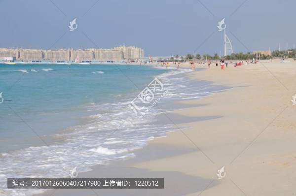 迪拜的朱美拉海灘；阿拉伯聯(lián)合酋長國