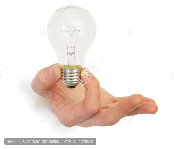 男子手持lbulb