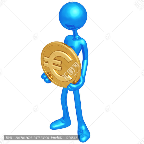 黃金的歐元硬幣