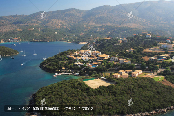 在希臘sivota鳥瞰