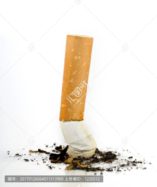 白色香煙對隔離。