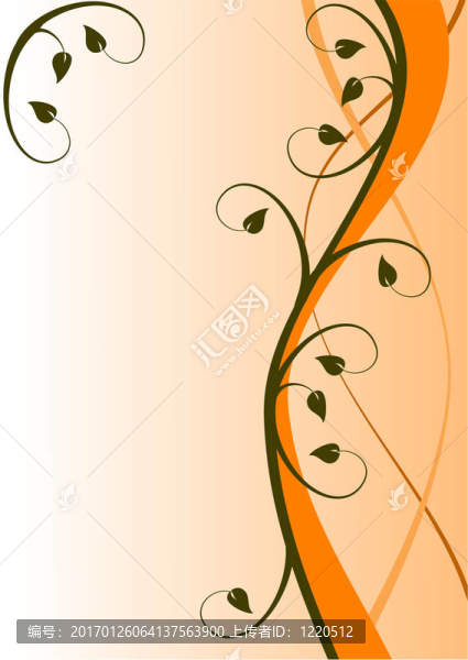 抽象柑橘背景插畫