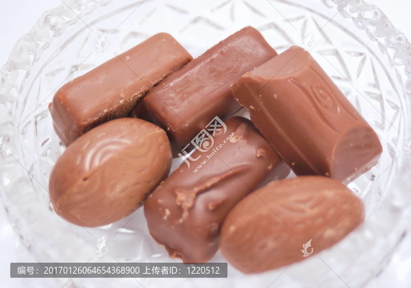 盤子里的牛奶巧克力