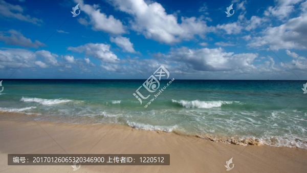 美麗的海灘和大海