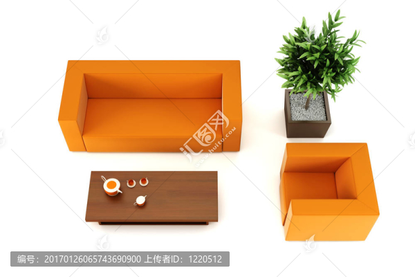 帶皮沙發(fā)的休息室