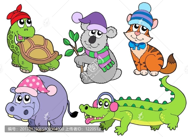 動物在冬季衣服收集1