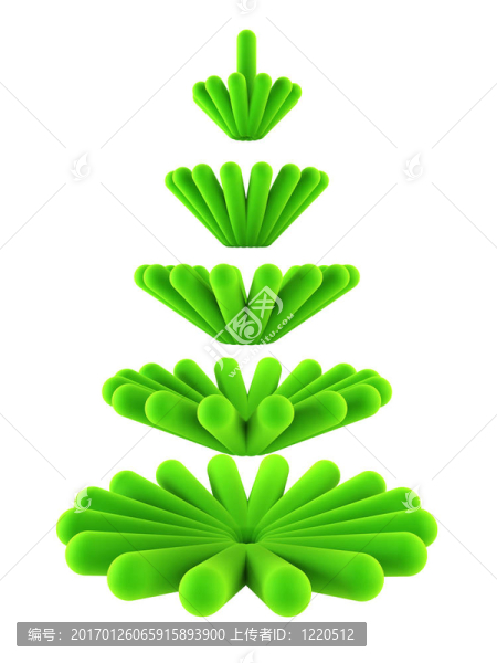 三維符號新年樹