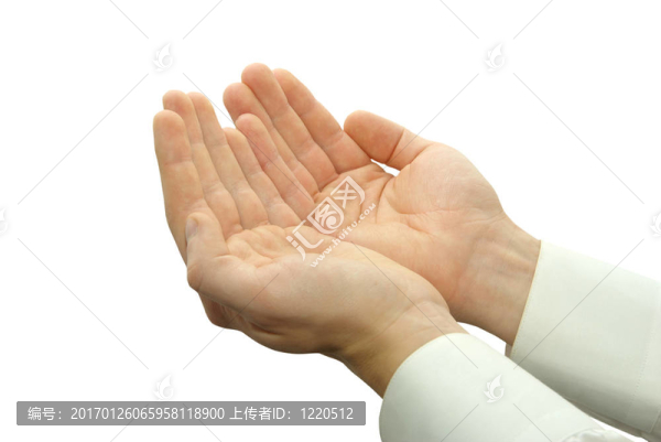 雙手乞求施舍
