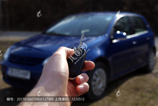 手持開啟新車