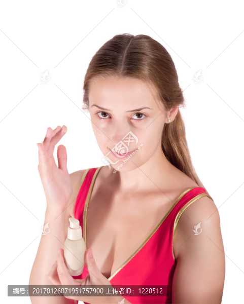 女孩化妝品做化妝