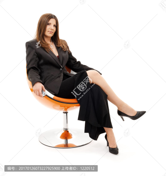沉思的女商人