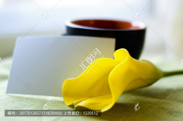 一杯咖啡和一個馬蹄蓮