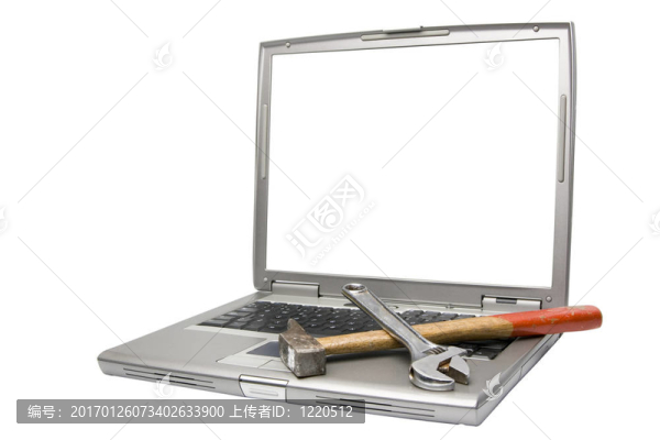 筆記本電腦和工具