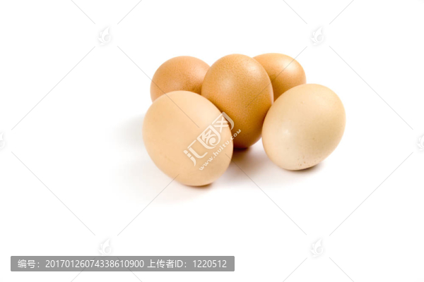 白色背景下的雞蛋