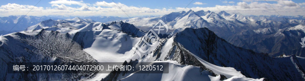 喜馬拉雅全景；山峰頂；印度