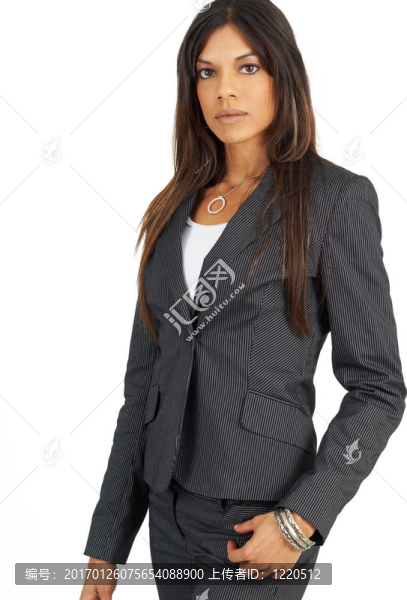 美麗的黑發(fā)女商人的成功