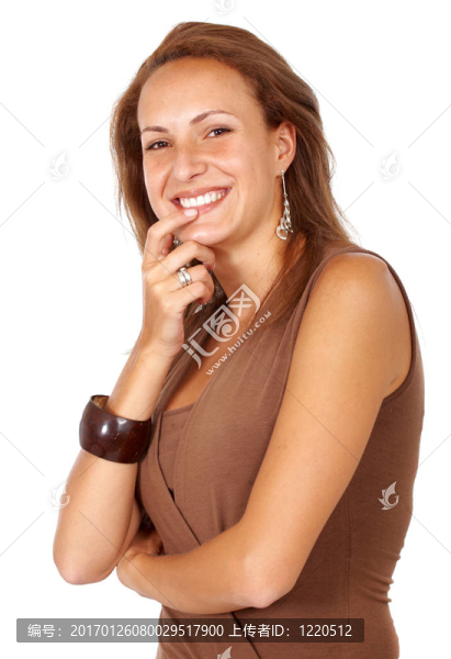 隨便的女人微笑