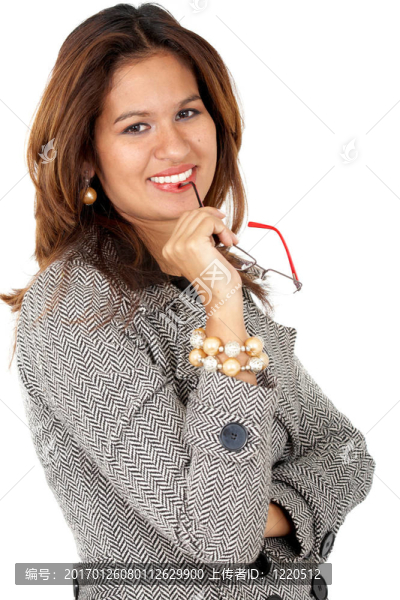 商業(yè)女性肖像微笑
