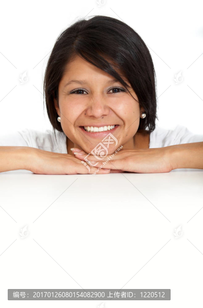 隨便的女人微笑