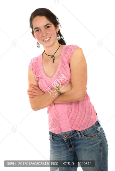 隨便的女人微笑