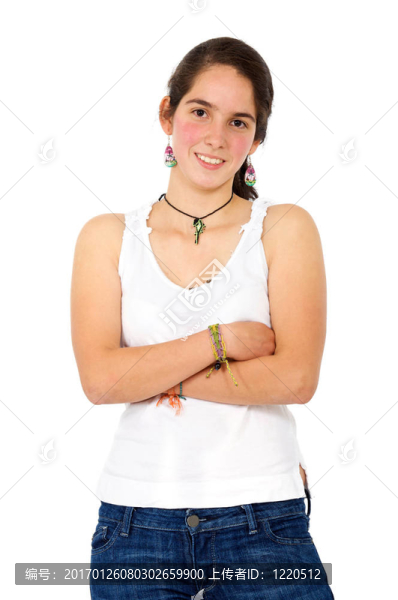 隨便的女人微笑