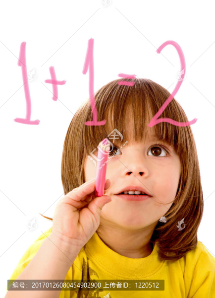 男孩做數(shù)學(xué)