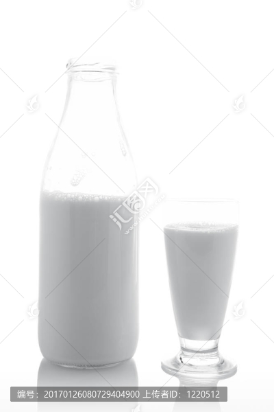 格拉斯和一瓶牛奶