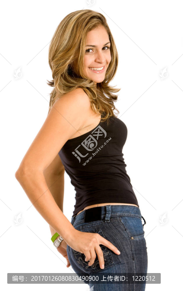 隨便的女人微笑