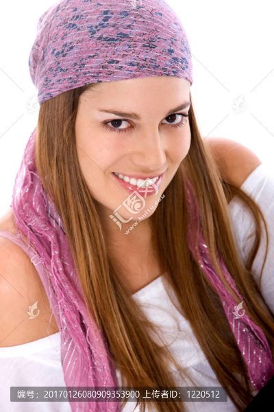 隨便的女人微笑
