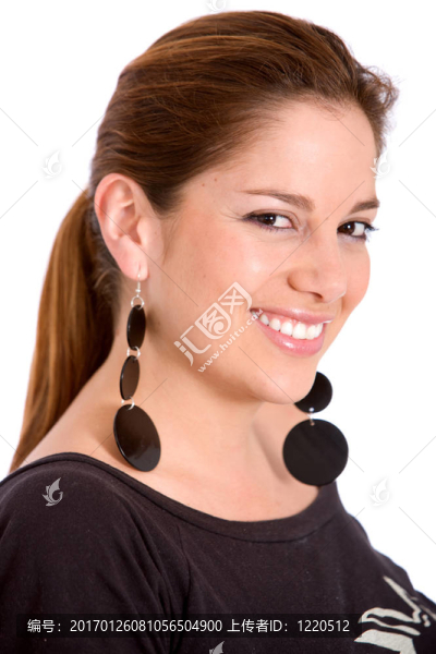 隨便的女人微笑