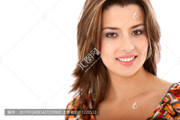 隨便的女人微笑