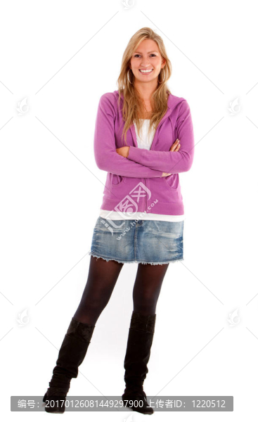隨便的女人微笑