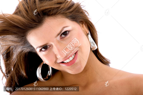 隨便的女人微笑