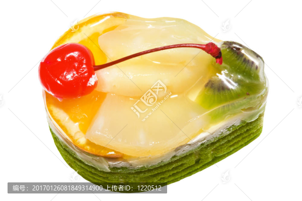 用水果甜蛋糕